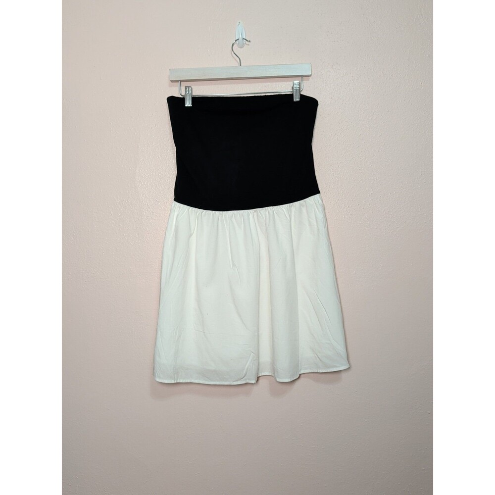 Pretty Garden Women's Strapless Tube Dress Black and White Boho Summer Sundress - Picture 3 of 9